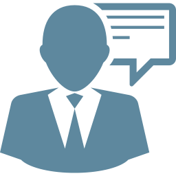 Custom graphic of a person with a quote box