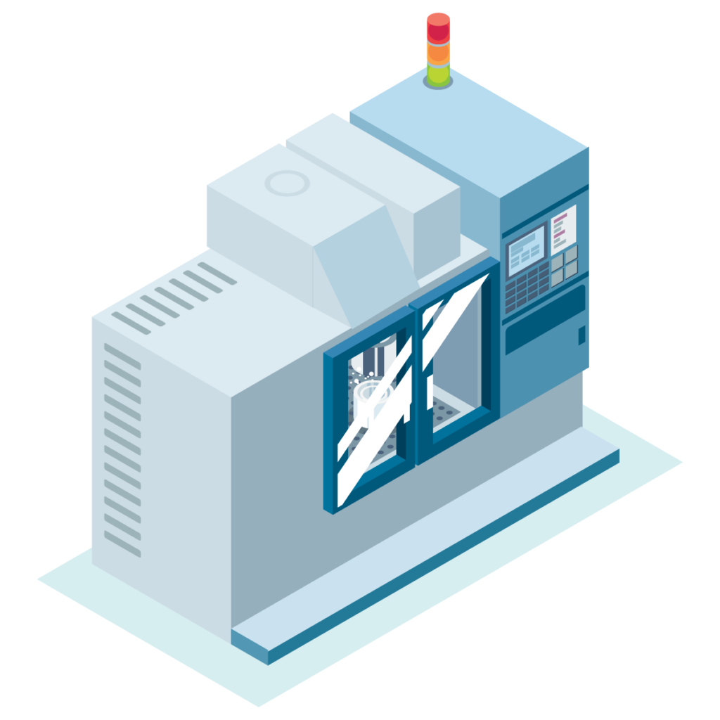 CNC lathe machine: FactoryWiz machine tool monitoring software